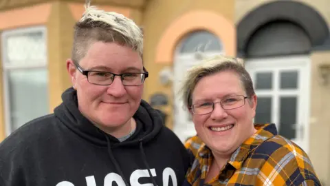 Shaun Whitmore/BBC Jo and Charlotte Wilson