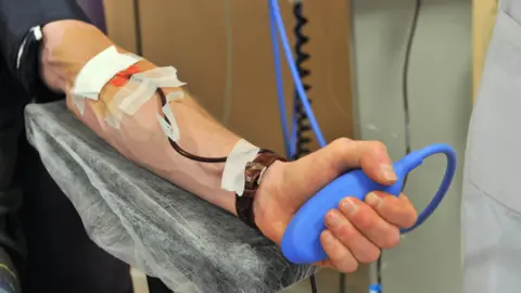 Getty Images Blood being donated