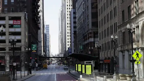 Getty Images An empty street in Chicago