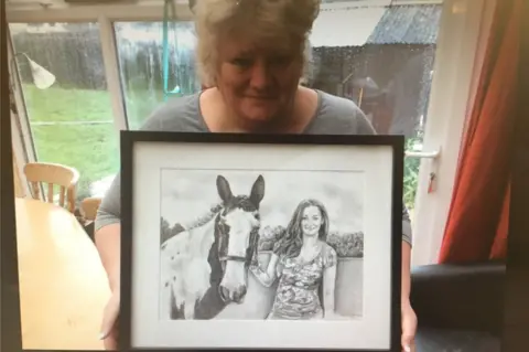 Sam Bailey Private Eleanor Dlugosz's mother with sketch