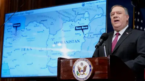 Mike Pompeo speaks at the National Press Club in Washington DC (12 January 2021)