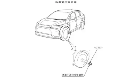 Toyota Toyota's explanatory drawing illustrating the safety issue.