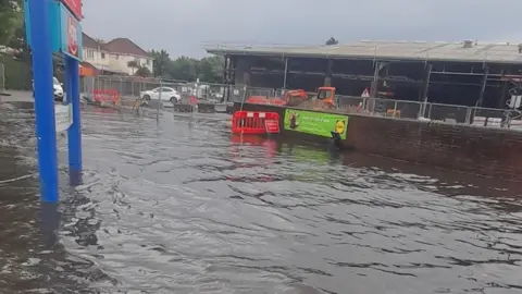 Jo Maria Hunt Flash floods in Totton