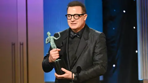 Getty Images Brendan Fraser at the 29th Annual Screen Actors Guild Awards held at the Fairmont Century Plaza on February 26, 2023 in Los Angeles, California