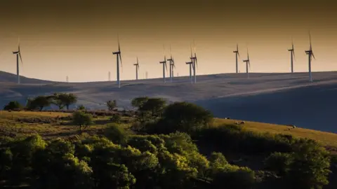 Getty Images Wind turbines at Cwmllynfell