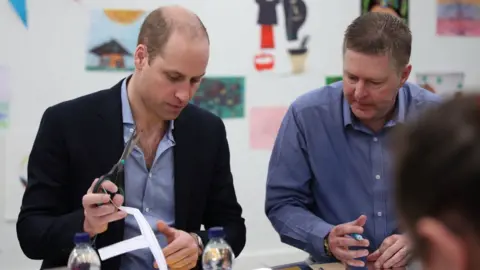 Getty Images Duke of Cambridge and The Passage's chief executive Mick Clarke