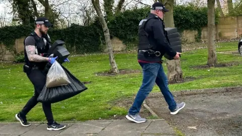 Cleveland Police Suspected drugs being recovered