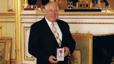 Jo Hodge Peter Hodge with his MBE