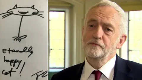 The Mockingbird Trust / BBC Jeremy Corbyn and his drawing