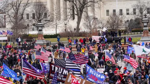 Getty Images Donald Trump supporters protested outside the White House in January
