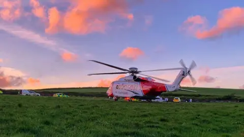 Padstow Coastguard MCA helicopter