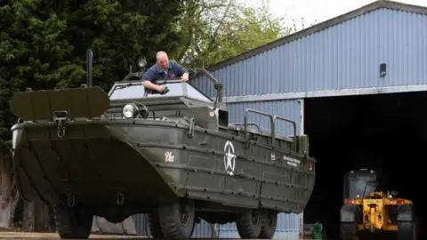 PA Graham Smitheringale in the restored DUKW