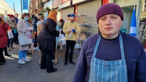 Yuriy Kachak owns the Deanston Bakery in the southside of Glasgow