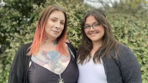 Jae and Rayna Harvey Rayna and Jae pictured outside smiling