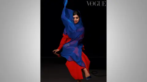 Nick Knight/British Vogue Malala wearing a headscarf in the Vogue photoshoot