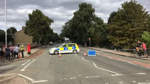 BBC Police cordoned off the area