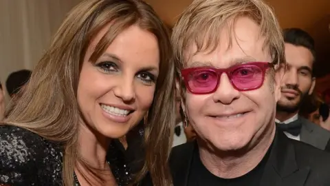 Getty Images Britney Spears and Sir Elton John, pictured in 2013