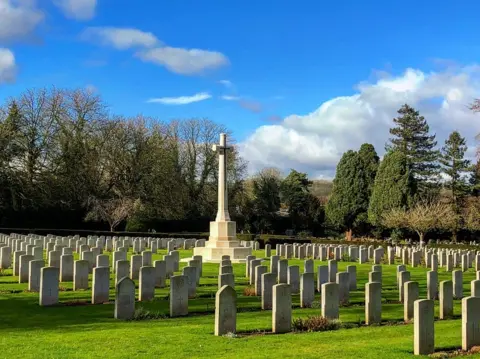 Tony Campbell The Commonwealth War Graves cemetery in Botley