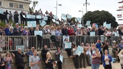 PA Brexit Party supporters in Clacton-Upon-Sea