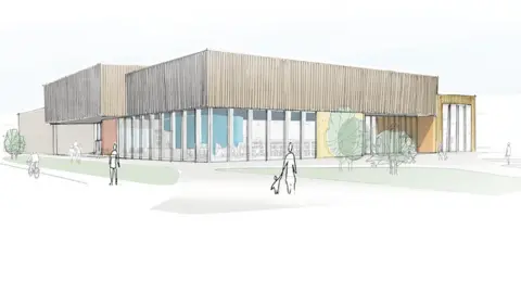 Durham County Council Artist's impression of Woodhouse Close Leisure Centre