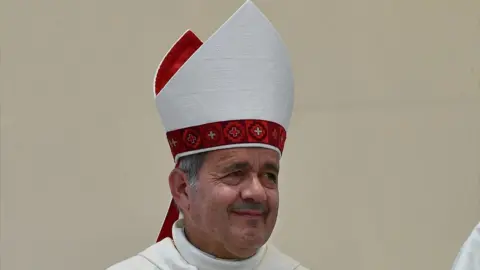 VINCENZO PINTO/AFP/Getty Images The bishop of Osorno, Juan Barros, pictured on January 18, 2018.