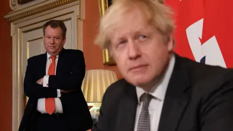 Getty Images Lord (David) Frost and Boris Johnson