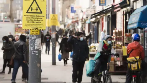 PA Media Whitechapel Road in London during England"s third national lockdown to curb the spread of coronavirus. Picture date: Thursday January 28, 2021