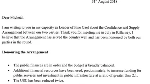 Fine Gael Letter
