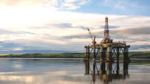 Offshore drilling rig in Scotland