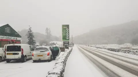 Anthony Stockton  A5 in Capel Curig under a blanket of snow