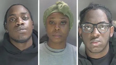 Hertfordshire Constabulary Tevin Leslie, Yarley Georgia Bruce-Annan and Sakeen Gordon