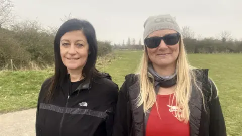 John Fairhall/ BBC Michelle Eley and Julie Hewstone