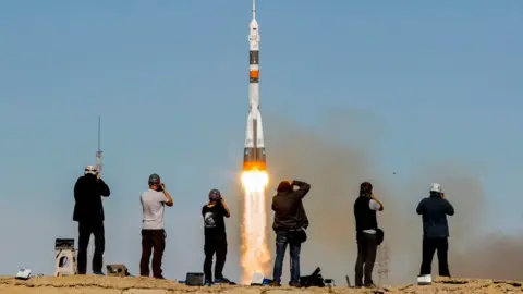 Reuters A rocket launching from the Baikonur Cosmodrome in Kazakhstan