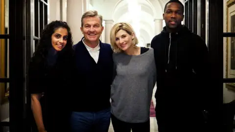 BBC Doctor Who and her three companions