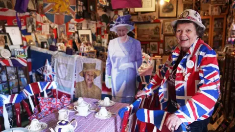 PA Media Anita Atkinson with her royal memorabilia