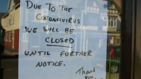 Closed sign in a shop