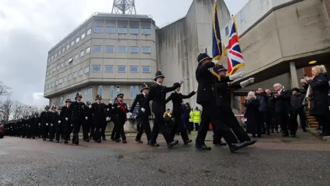 Dawid Wojtowicz/BBC Passing out parade at the Essex Police headquarters