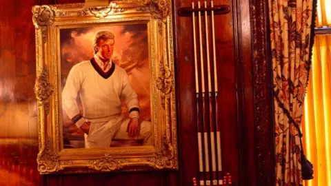 Reuters A portrait in the billiards room of mar-a-Lago