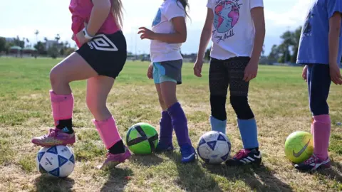 Getty Images children playing football