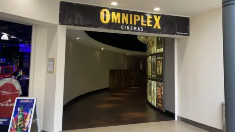 Shannon Eustace/BBC Entrance to Omniplex Cinema Ipswich