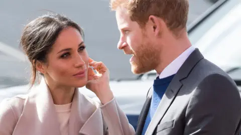 Getty Images The Duke and Duchess of Sussex in Belfast in March 2018