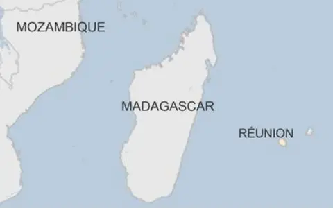 A map shows the location of Reunion in the Indian Ocean