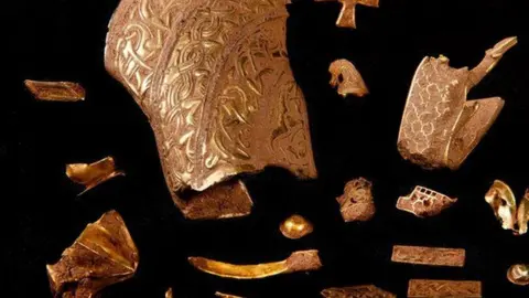 Staffordshire County Council Fragments discovered that formed part of the Staffordshire Hoard