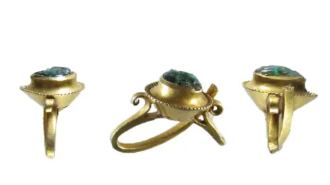 Colchester and Ipswich Museum Service Medieval emerald ring