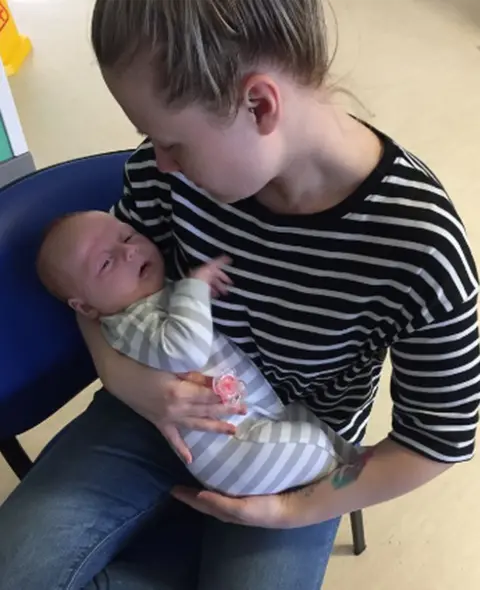 NAtalie Whyte Natalie in the hospital with Callan last year