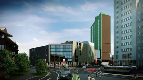 RDE Silex Artist impression of Swansea's regeneration plan