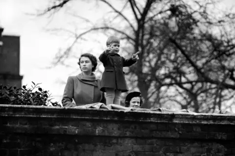 PA Princess Elizabeth with her two year old son Prince Charles