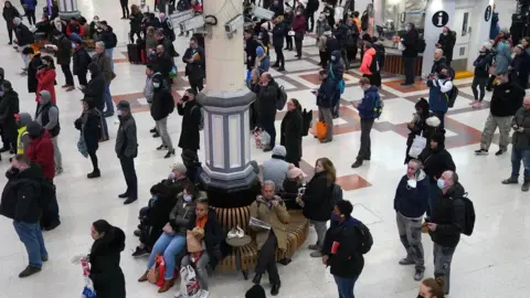 PA Media Trains into Victoria station have been cancelled due to Storm Eunice