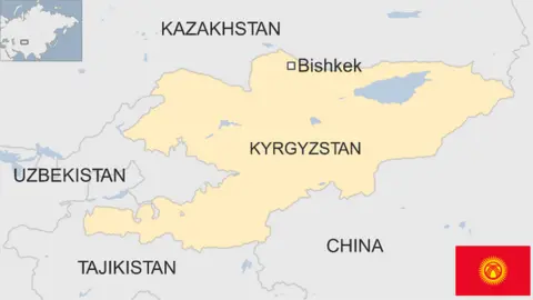 Map of Kyrgyzstan