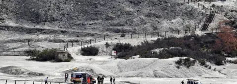 EPA Solfatara is one of many volcanic craters in the Campi Flegrei area west of Naples